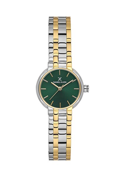 Daniel Klein 25 mm Women's Wristwatch with Green Dial and Gold Silver Color S...