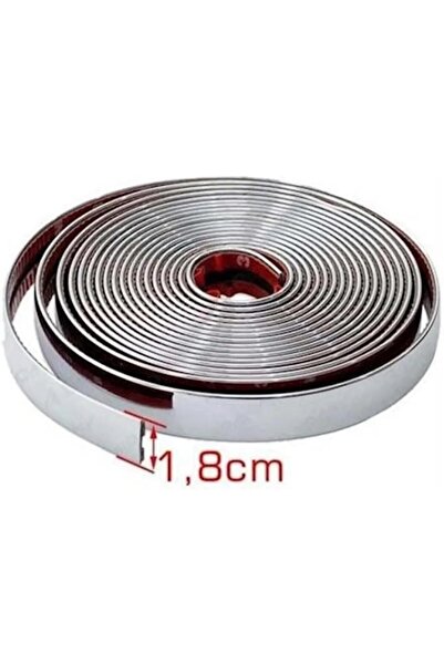 Genel Markalar Yapışkanlı Nikelaj Şerit Bant Çıta, 18mm, 5 Metre, Krom