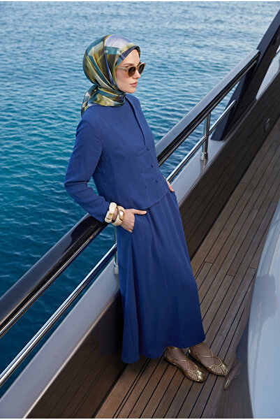 Avenna Double Suit with Jacket over Dress Indigo 26Ya609