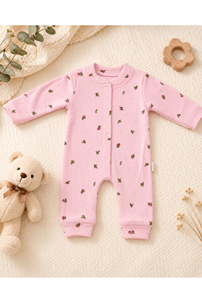 Linda Harris Tulip Patterned Pink Cuffed Jumpsuit
