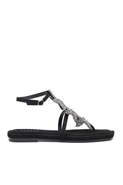 Tergan Siyah Tekstil Kadın Sandalet - K26Y1SN68729-I46