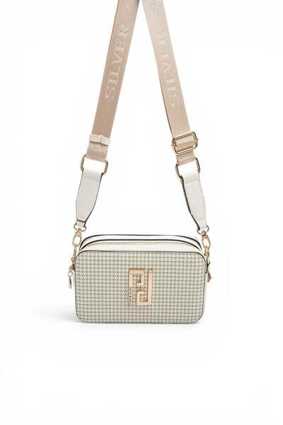 Silver Polo Green - Bone Crow's Feet Plaid Women's Crossbody Bag Sp1078