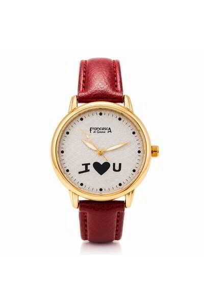 Watch Ceas pentru femei, Casual Francesca di Geneva, Rosu, FF341