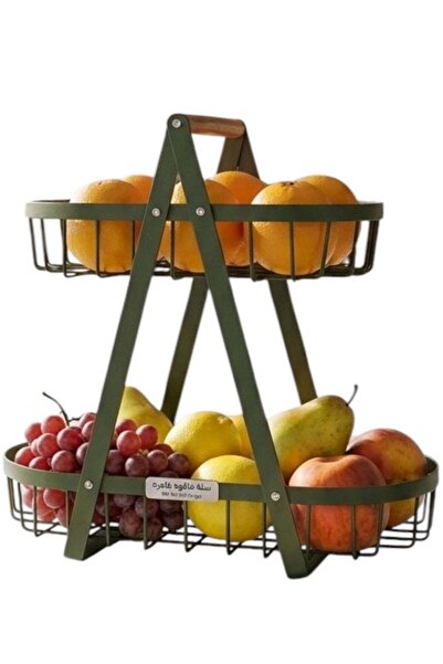 Generic Two-Tier Metal Wire Fruit Storage Basket