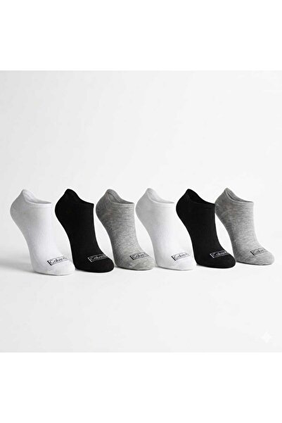 NoNameStore7 CALVIN KLEIN - Σετ 6 ζευγαριών unisex καλτσών αστραγάλου, Λευκό,...