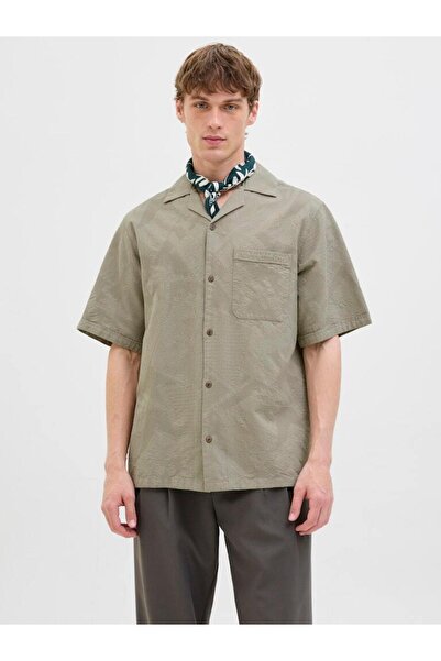 Jack & Jones Jack Jones Men's Short Sleeve Cotton Viscose Shirt 12278763