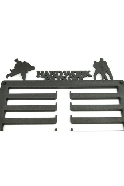 OEM Suport pentru medalii, model judo, Hard Work Pays Off, imprimat 3D, 8 cârlige – Idei în 3D