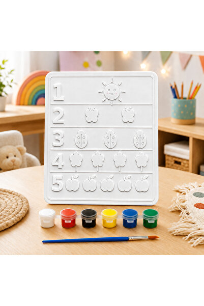 MUYU CRAFT مجموعة التعلم أثناء اللعب، لوحة العد والتلوين 1-5، ماتematik Bahçe...