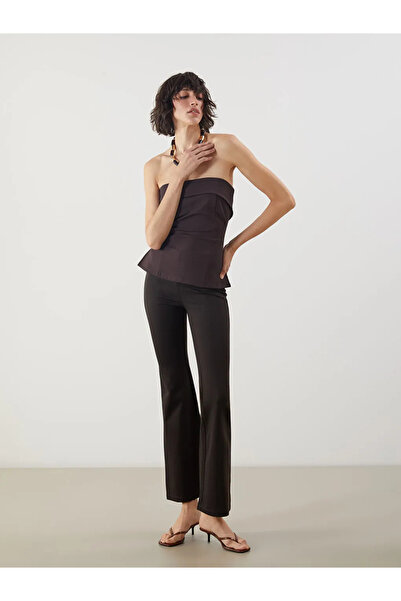 LC Waikiki Brown Elastic Waist Flared Women's Sweatpants