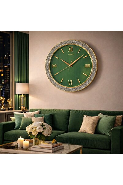 Vivendo Ceas de perete decorativ cu pietricele stralucitoare si cifre romane ...