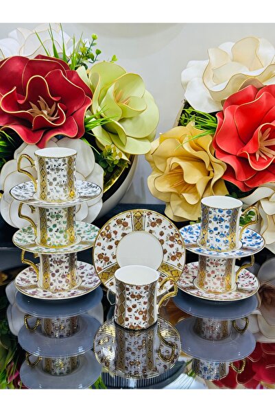 EVRA 6 Kişilik Porselen Fincan Takımı m9