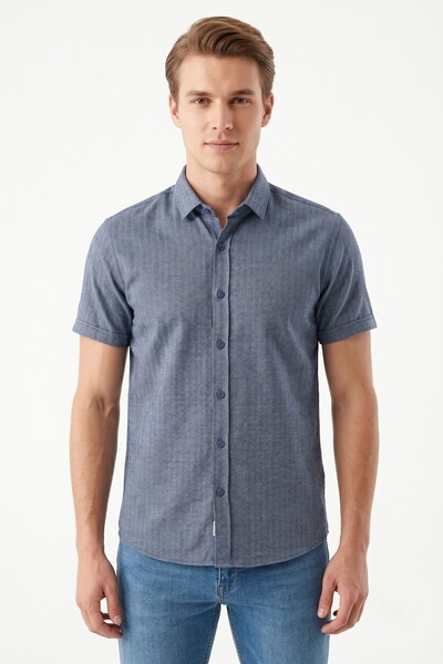 Raymons Men's Front Buttoned Collared T-Shirt Regular Fit Bgl-St05564