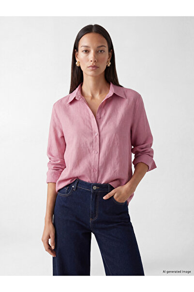 LC Waikiki Nevavm Women's 100% Linen Shirt with a Difference