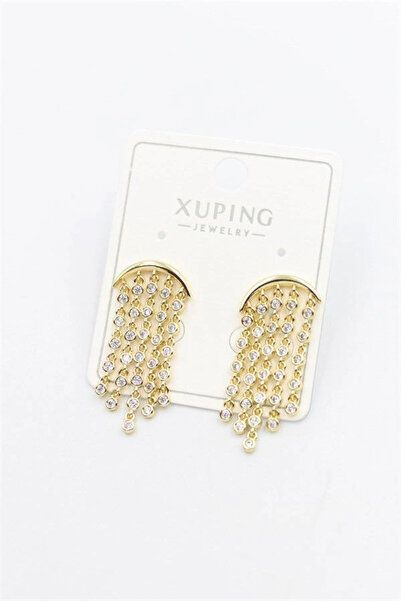 Generic Brand Stone Dangle Earrings - Gold
