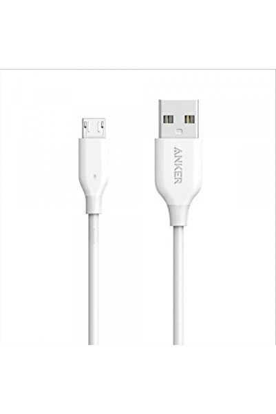 Anker Cablu Date si Incarcare USB-A - microUSB PowerLine, 18W, 1m, Alb A8132H21