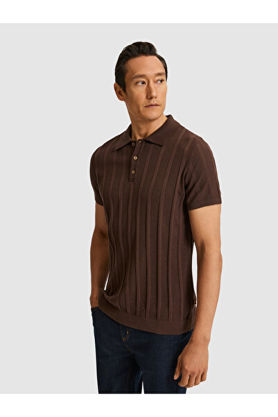 Cacharel Brown Slim Fit Sweater 50328370-Vr029