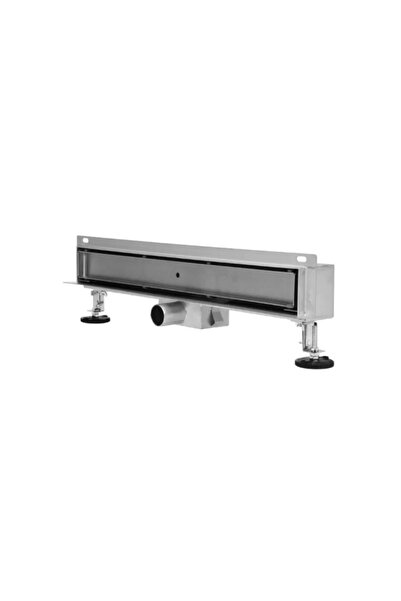 OEM Rigola dus cu scurgere in perete, gratar Plat, din inox, lungime 80 cm