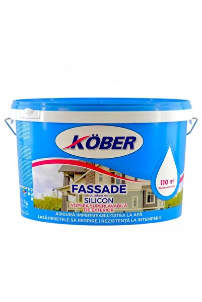 Kober Миеща се външна боя, силиконова фасадна боя, 8.5л, / V8910-P8.5L