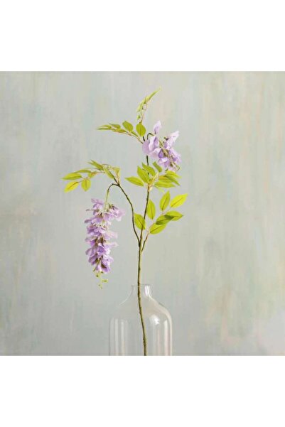 PAN HOME Pea Blossom Artificial Two Stem Spray H85 - Purple