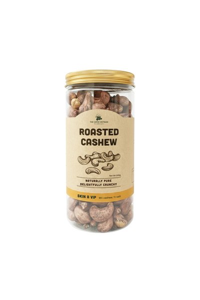 The Caphe Vietnam Cashew Nuts Gift Set 3 x 500g | Wood Fire Roasted, Salted, Skin-On | Premium Snack Pack