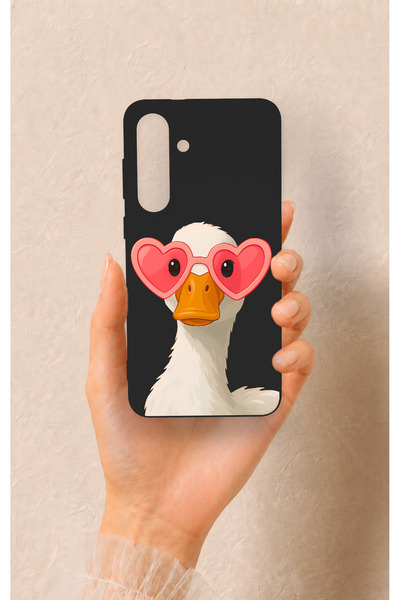 Vip Case Samsung S25Fe Uyumlu Aşık Ördek Desenli Silikon Kılıf