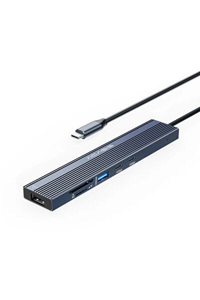 Acasis 8in1 USB-C HUB 4K@60Hz DP, 10Gbps USB-A/Type-C, SD/TF Kart, 100W PD AC...