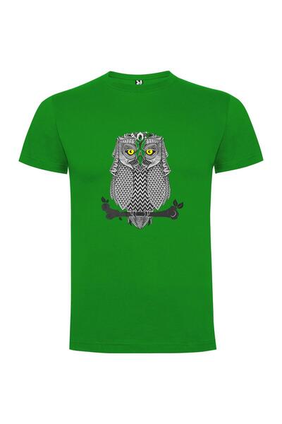iLovePrints Gilded Geometric Owl Tshirt