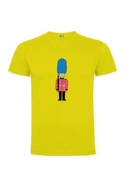 iLovePrints Red Brit Simpsons Style Tshirt