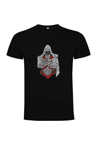 iLovePrints Black and White Assassins Tshirt