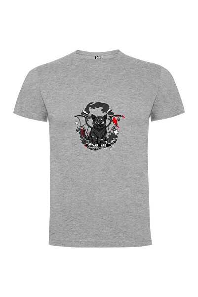 iLovePrints Red-eyed Hell Cat Tshirt