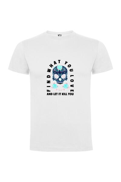 iLovePrints Rose Skull Rocker Tshirt