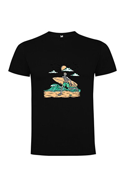 iLovePrints Surfing Skeleton Adventure Tshirt