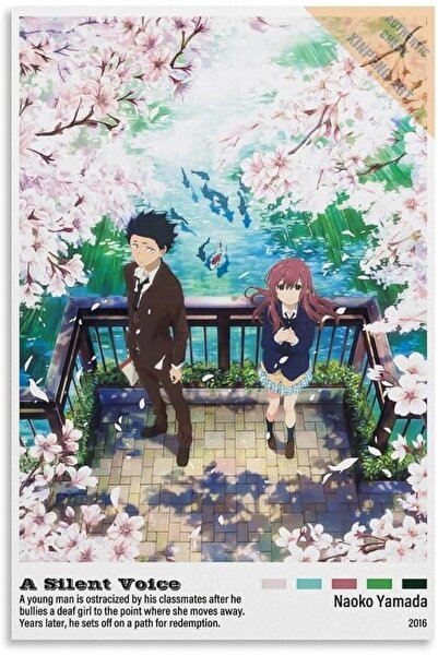 ESSESORIES Silent Voice Modern Anime Poster Wall Art Room Decor Self Adhesive