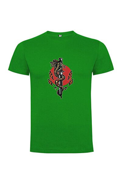 iLovePrints Snake Sword Tattoo Design Tshirt