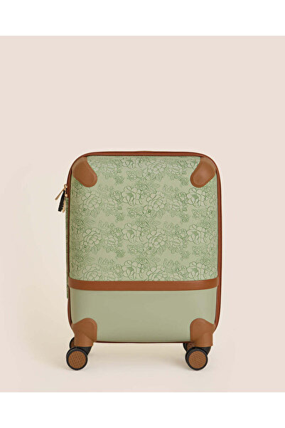 REDTAG Teal Printed 20-Inch Trolley Travel Luggage