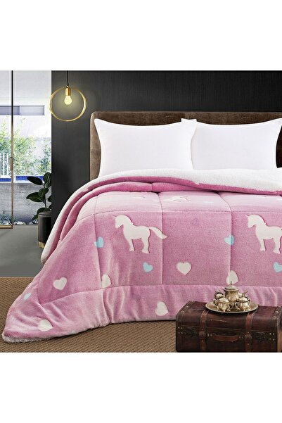 Beauty Home Κουβερτοπάπλωμα μονό φωσφοριζέ Glow Art 6272 160x220 Ροζ