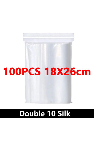 Choice12 Double Sided 10-Silk 18x26cm(100pcs) 100Pcs Thicken Zipper Sealed Ba...