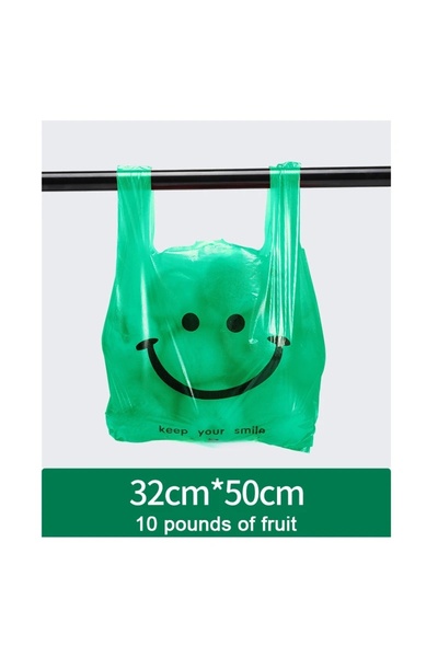 Choice11 50pcs Green-32x50cm 200-50Pcs Plastic Shopping Bags with Handle 3 Si...