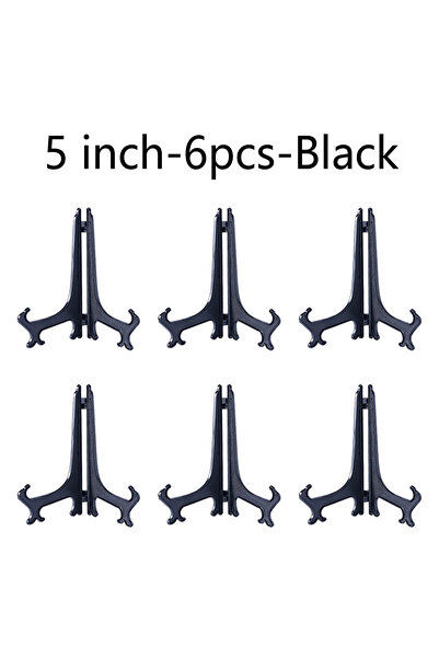 Choice9 5 Inch-6 PCS-Black Plastic Acrylic Easels or Stand/Plate Holders to D...