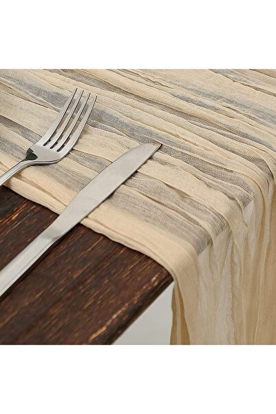 Choice3 90x300cm Champagne 1PC Gauze Voile Table Runner Boho Pink Blue Cheese...