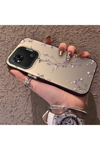 CHICASELUX Redmi 9C/10A Uyumlu İnce Dal Çiçek Kılıf, Aşınmaya Dayanıklı Minim...