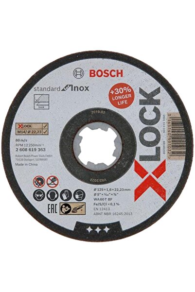 Bosch X-LOCK 125*1,6 mm Standard Inox Kesme Taşı 2608619363