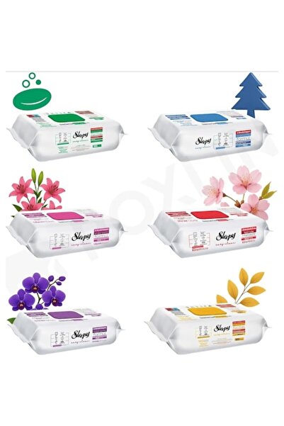 Sleepy Pachet 6 x Șervețele Umede Multisuprafete Easy Clean, cu Otet și Bicar...