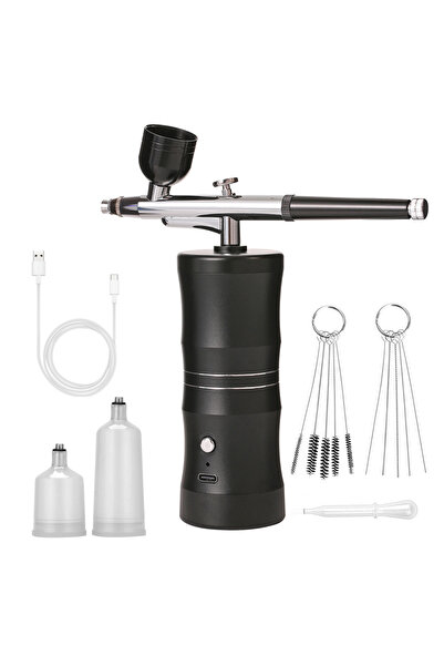 Choice4 Black Airbrush Kit with Compressor Portable Air Brush Painting Set fo...