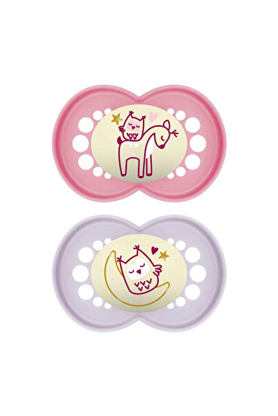 MAM Original Night Soother 6 μηνών+ - για κορίτσια - 2 τεμάχια