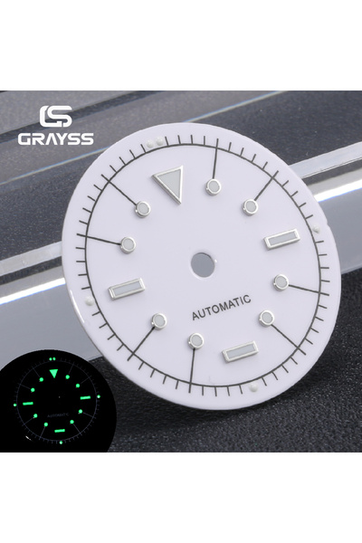 choice2 ساعة XM-white جديدة بقطر 28.5 مم مع قرص مينا ومضيء فائق C3 لساعات SKX...