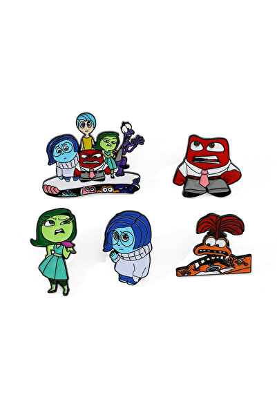 Choice1 5 قطع دبابيس معدنية مينا بتصميم شخصيات كرتونية لطيفة من Inside Out، ل...
