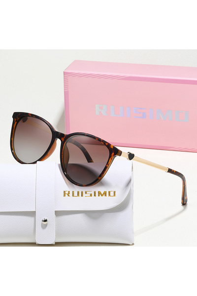 Choice FQP2528-C2-RMCASE RUISIMO Polarized Vintage Fashion Round Sunglasses W...