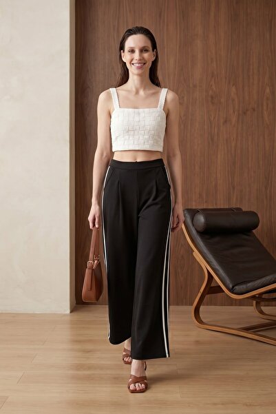 Hiccup MY FASHION Плисирани панталони с висока талия и широки крачоли