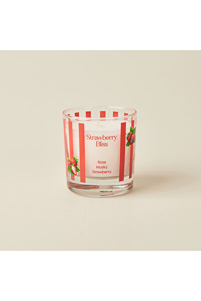 Evidea Deco Strawberry Bliss Bardak Mum - Renkli - 190 gr